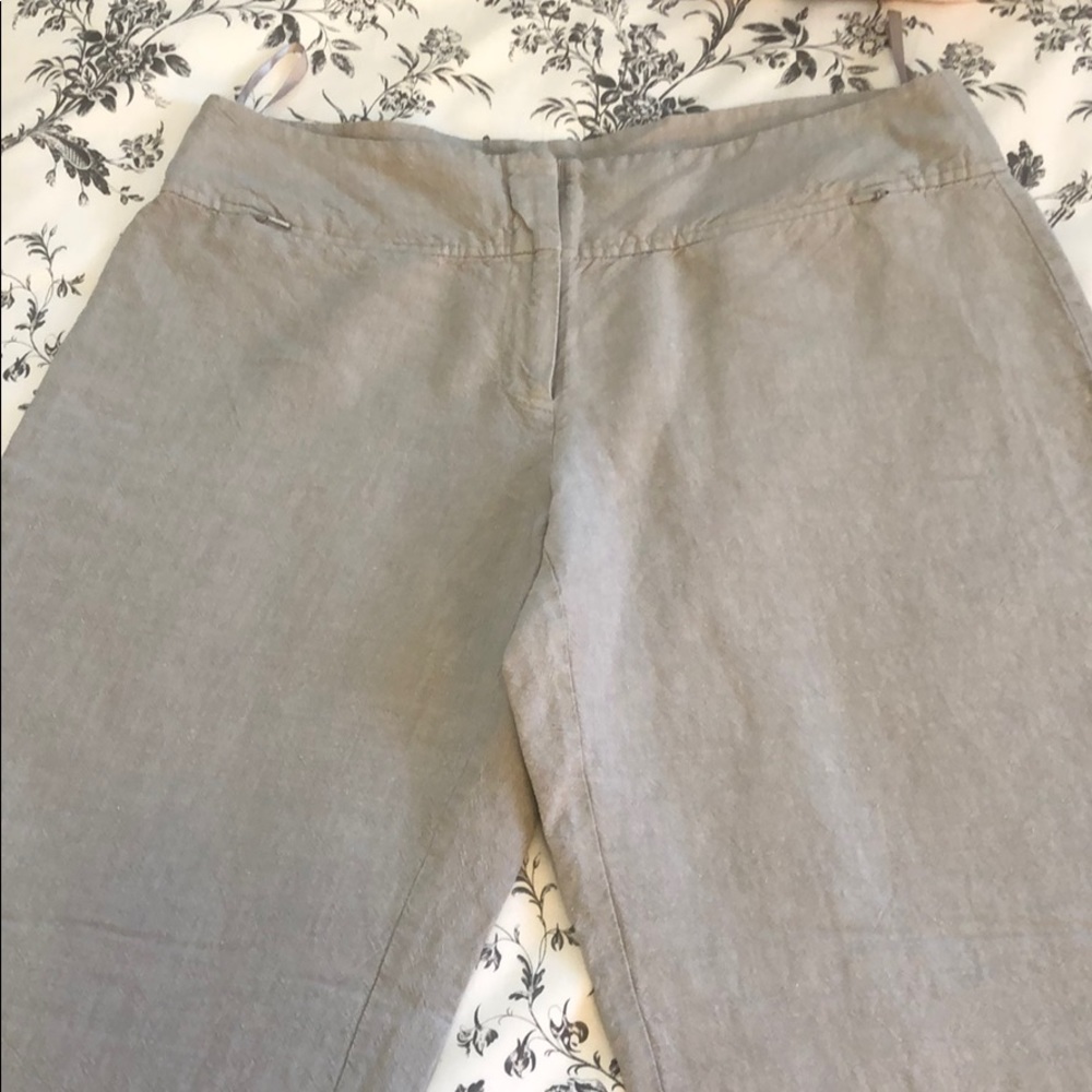 Eileen Fisher wise leg linen pants Medium